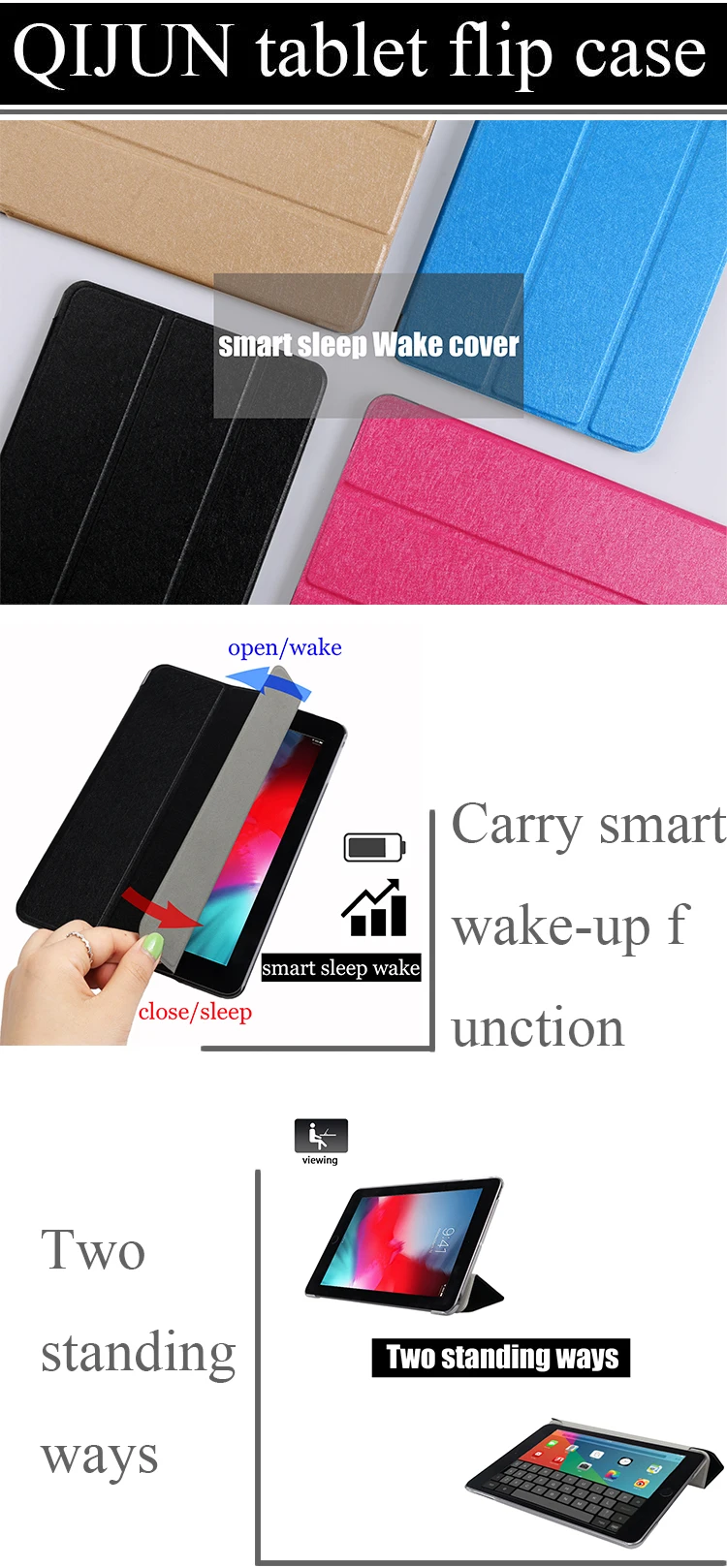 QIJUN планшет флип чехол для samsung Galaxy Tab S2 9,7 Smart wake UP Sleep кожаный чехол fundas fold Stand для T813/T819/T810/T815