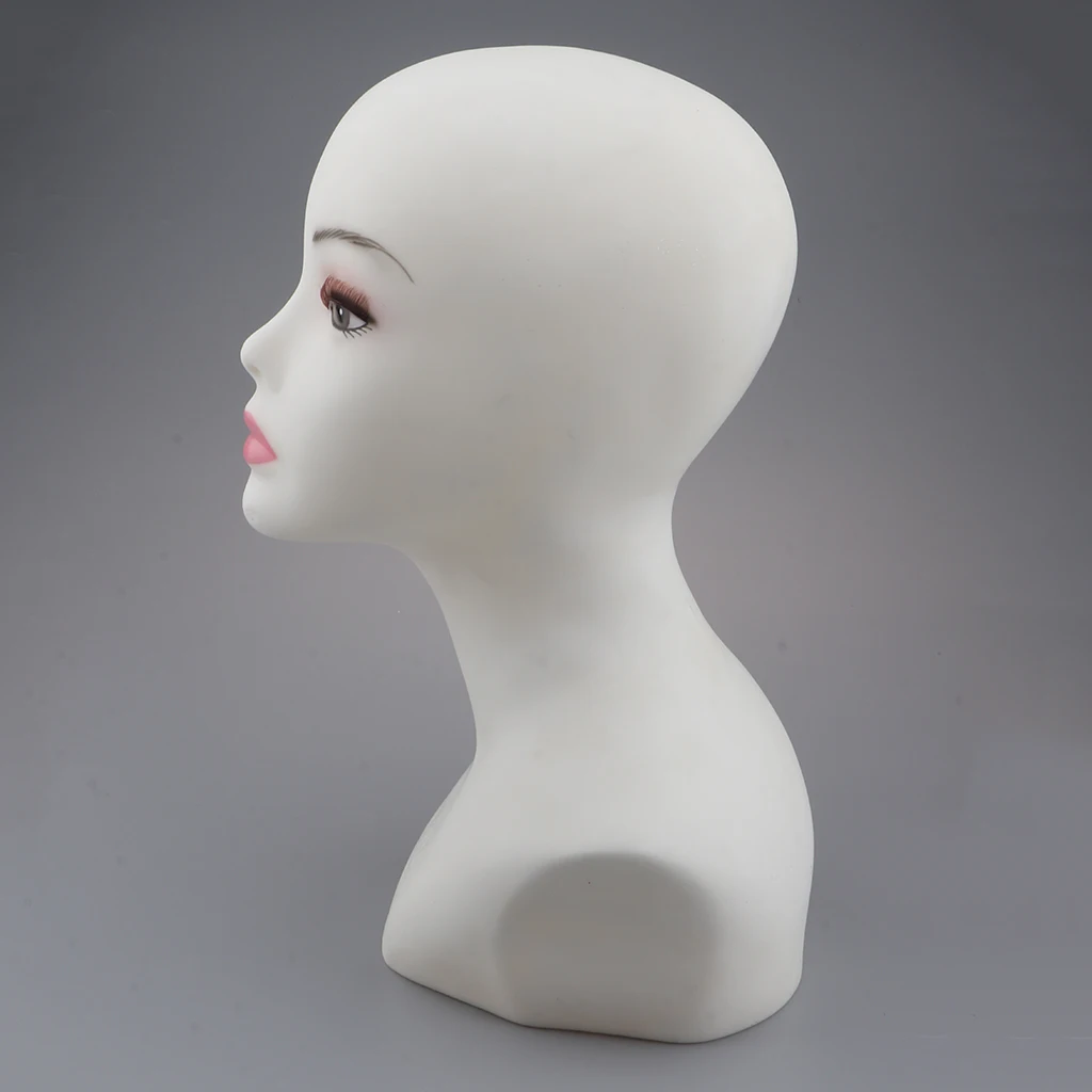 ПВХ манекен голова реалистичный манекен головной парик стенд для парики на шляпы дисплей белый