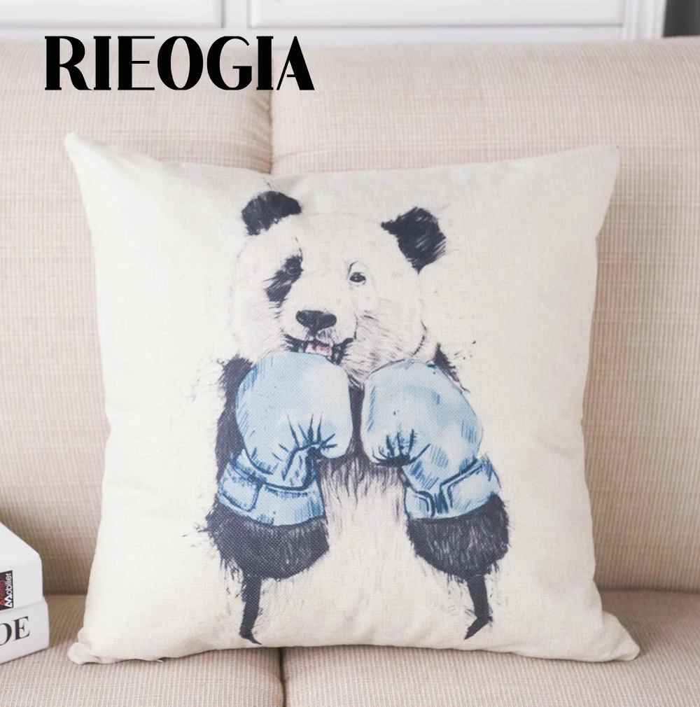 Rieogia 45x45 см Наволочки панда белье Декоративные Подушки Детские крышка Домашний