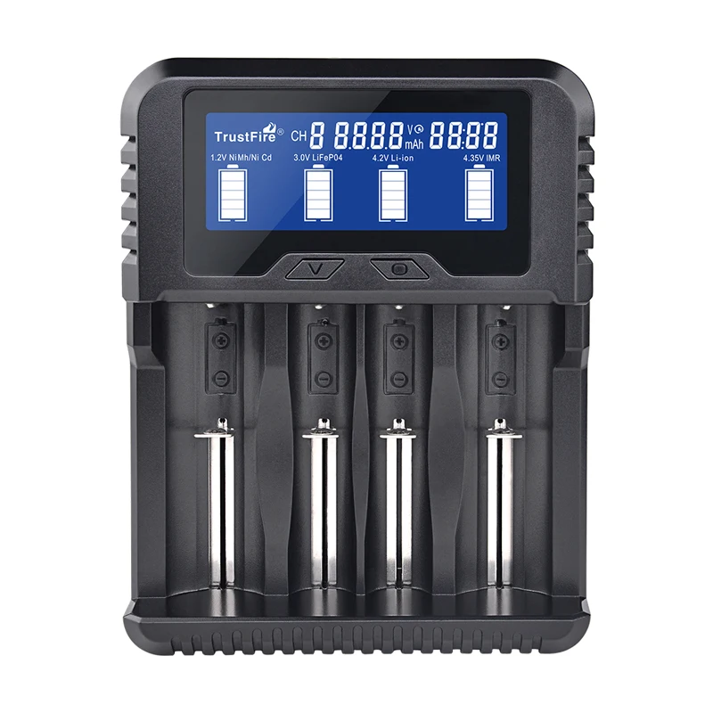 TrustFire TR 020 4 канальный USB Type C 3 0 зарядное устройство для Li ion/IMR/INR/ICR/NiMh/NiCd