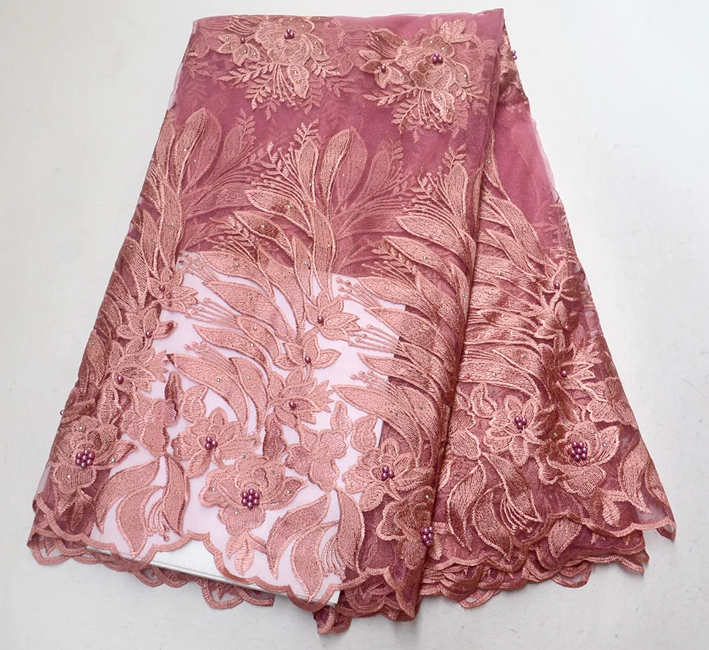 

High Quality Latest African Laces Fabrics Embroidered African Tulle French Lace Fabric African French Net Lace