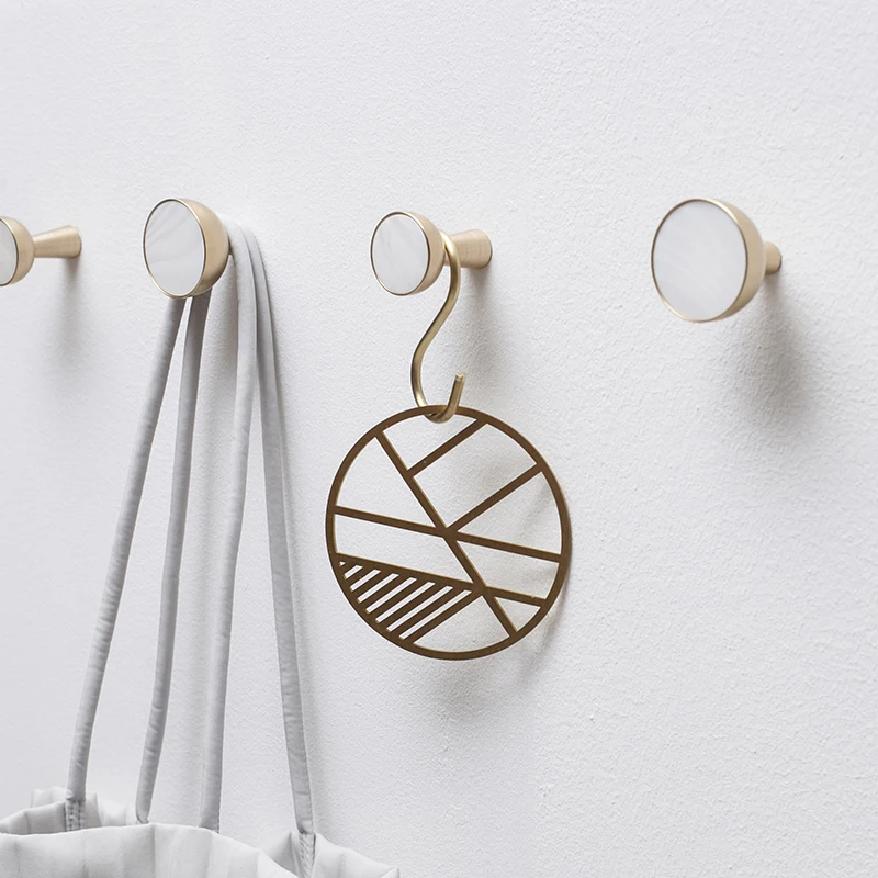 Round Natural shell Wall Hook Wall Hanger