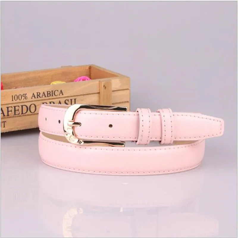 

SOEI Top PU Leather Small Pin Buckle Womens Belt Fashion Dress Luxury Designer Womens Belt High Quality Muti-Color Women Strap