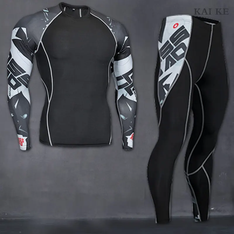 Мужские многофункциональные штаны для фитнеса Mma Rashguard набор футболок с 3D принтом