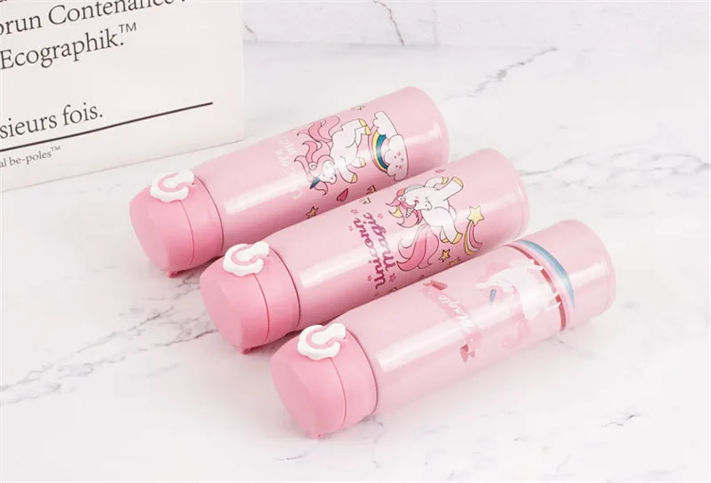 Cute Cartoon Unicorn Vacuum Flasks Thermos Stainless Steel Thermocup Travel Thermal Bottle Coffee Cup Insulated Water Bottles6