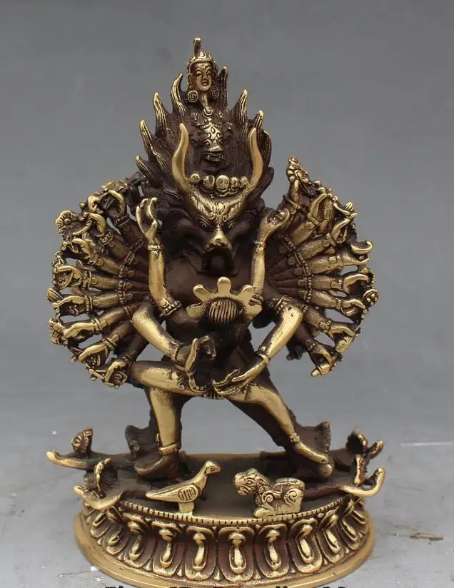 Buy 7" Tibet Buddhism Stand Lotus Yamantaka Yama