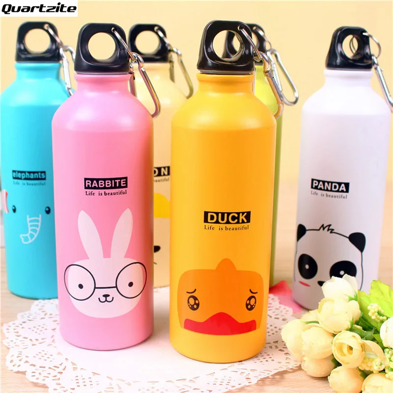 

500 ML Bicycle Water Bottle Sport kettle gym kettle run Aluminum sports water animal family Cartoon kettle Hot sales