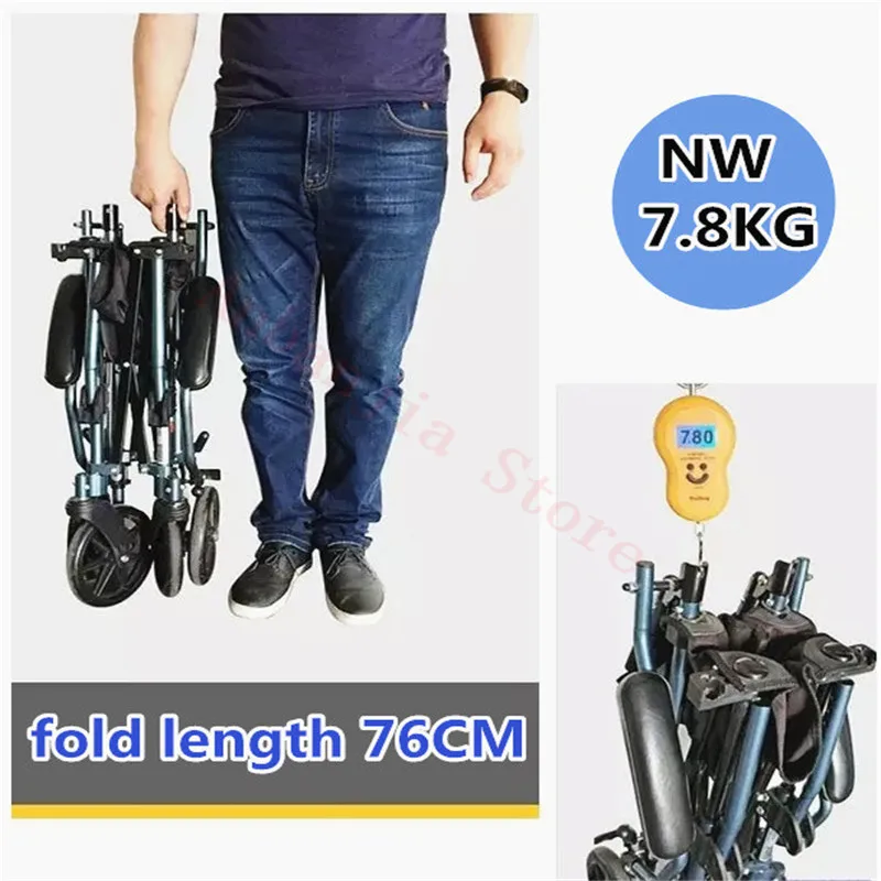 Легкая наружная алюминиевая складная портативное медицинское оборудование инвалидная коляска с ручным приводом с подлокотниками