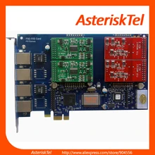 FXO FXS карта Asterisk TDM410 с 2 FXO+ 2 FXS портом, PCI-E, Elastix, Freepbx, Issabel VoIP шлюз PABX SIP Phony