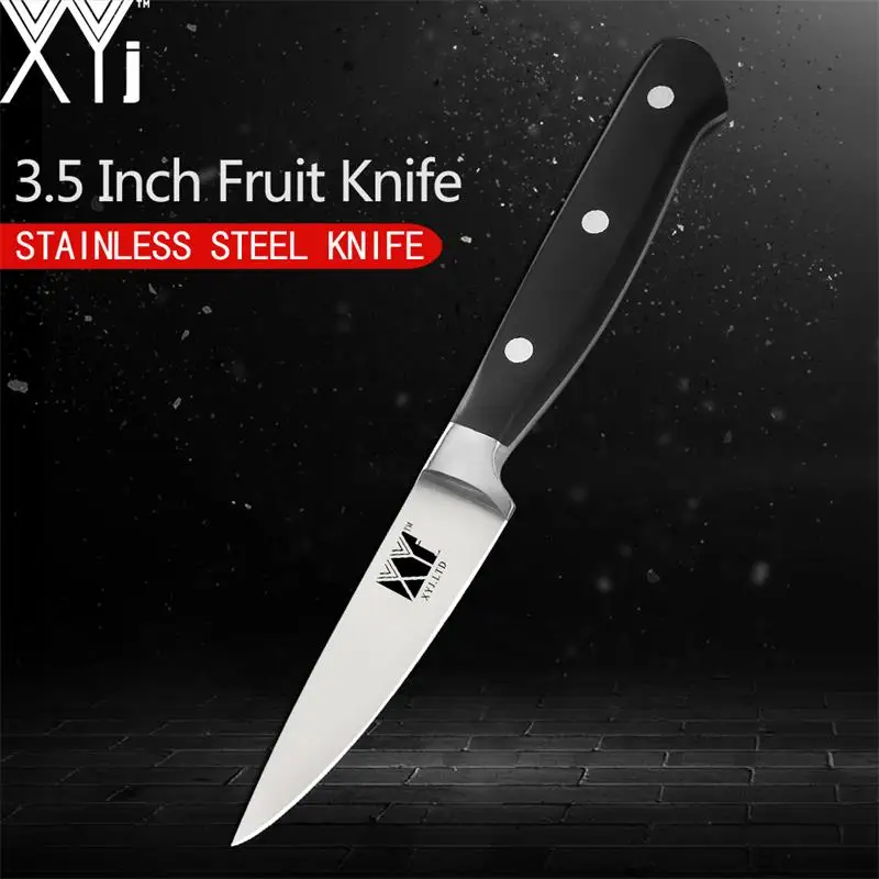 XYj немецкий кухонный нож полностью из высокоуглеродистой нержавеющей стали, кухонный нож, ультра острое лезвие, кухонный нож, шеф-повара, рекомендуем - Цвет: 3.5 inch Fruit Knife