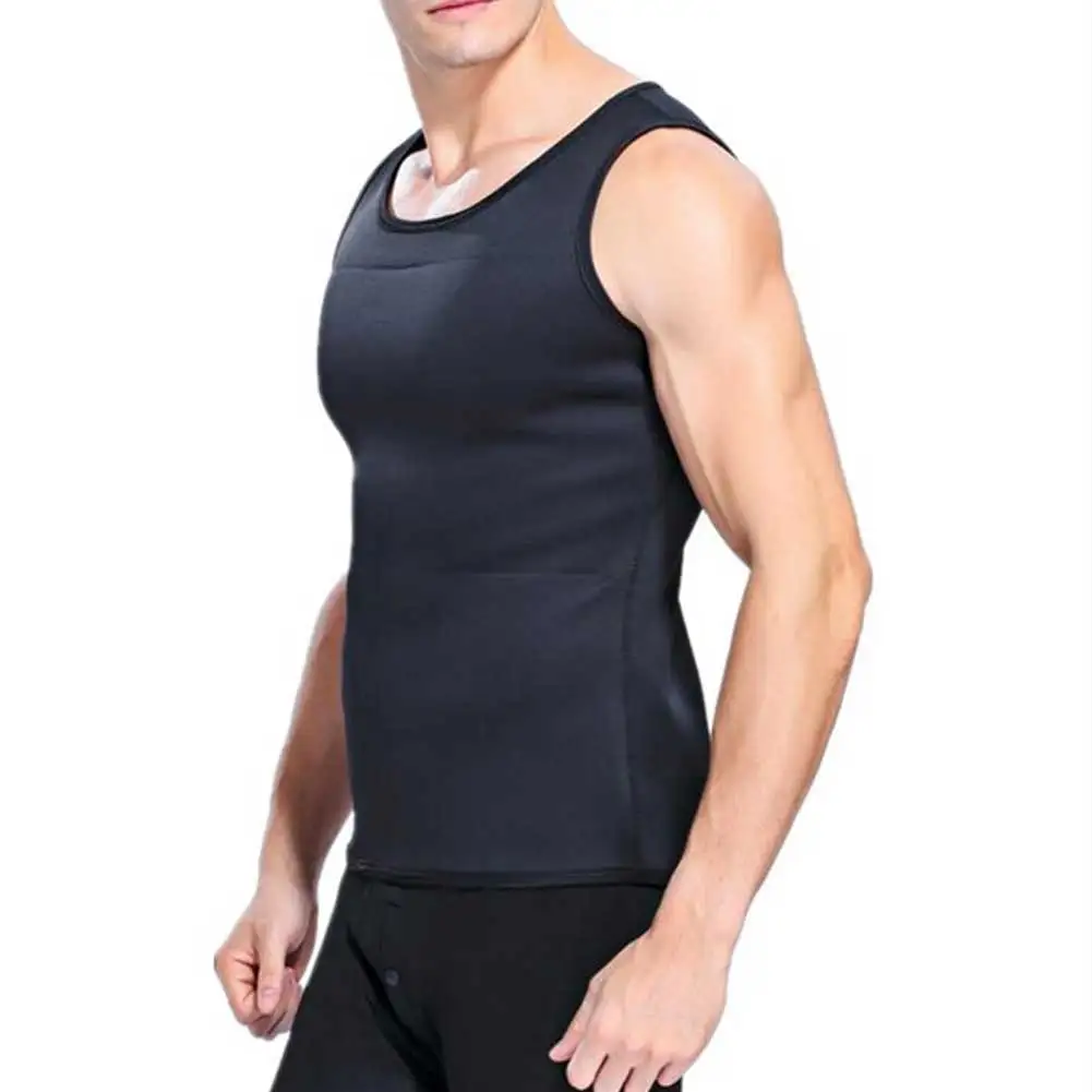 Для мужчин s жилет для похудения спортивные ultra Sweat Неопреновый для спортзала Фитнес талии тренировочная безрукавка с застежкой-молнией Для