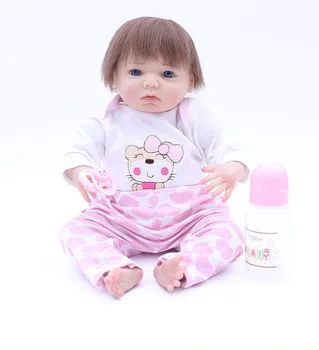 

17" Reality Baby Dolls Reborn Lifelike Reborn Baby Dolls Children's Silicone Toys Bonecas Children's Christmas Gifts