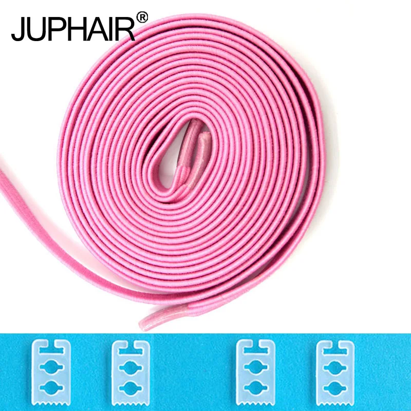 

JUP 1-50 Pair Pink High Quality New Design Children Without Tie Rubber Elastic Lace Sneakers Shoelaces Sports Shoes Lacing Blue