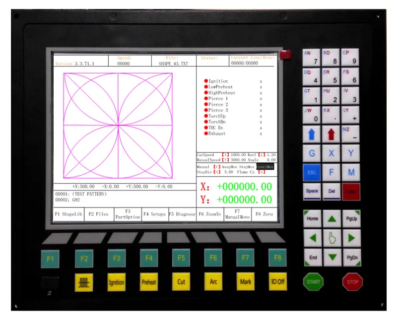 

CNC control system for plasma/flame cutting.