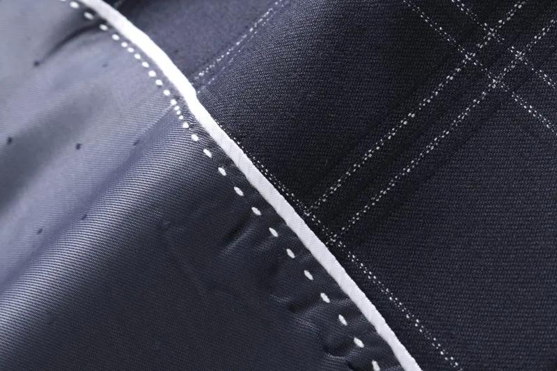 Куртка+ жилет+ брюки) мужской модный клетчатый костюм Slim Fit деловой костюм мужские классические мужские свадебные костюмы официальная одежда платье