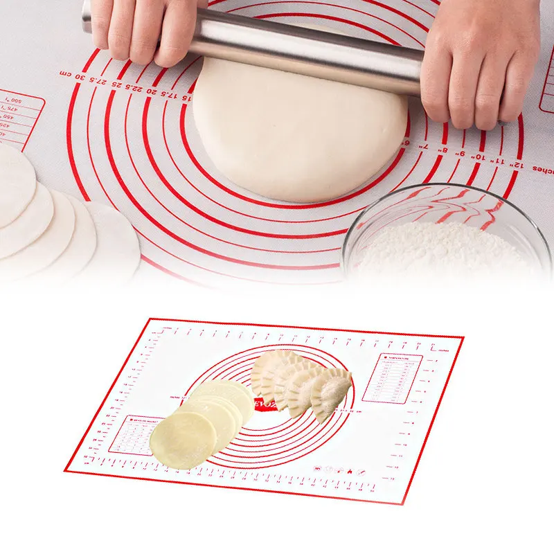 Baking Tool High Temperature Resistance Kitchen Kneading Pad Surface Mat Large Anti Slip Rolling Plate Silica Pad