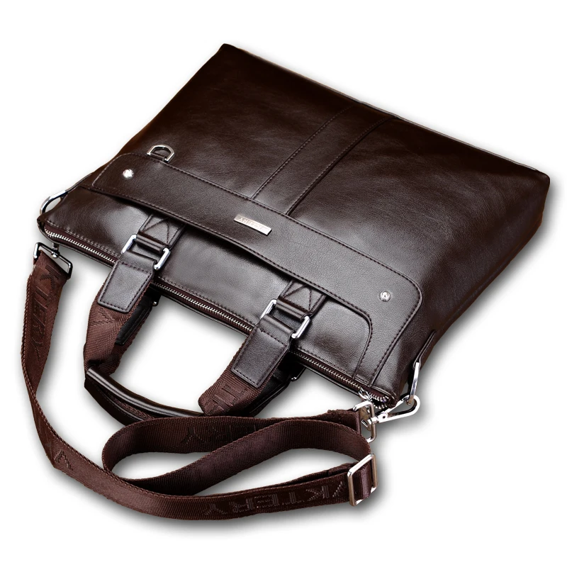 VKTERY 2016 Men Casual Briefcase Business Shoulder Bag Leather Messenger Bags Computer Laptop Handbag Bag Men's Travel Bags 2016 men casual briefcase business shoulder bag computer laptop handbag bag leather messenger bag luxury brand men s travel bags