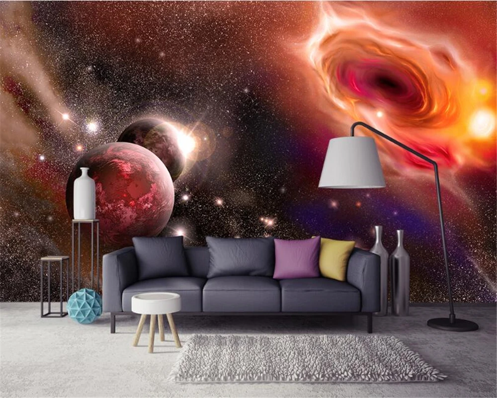 Beibehang Canggih Wallpaper Estetika Mimpi Keren Alam Semesta Star Planet Galaxy TV Dinding Papel De Parede 3D Wallpaper Dinding Kertas Wall Paper 3d Wallpaperpapel De Parede 3d AliExpress