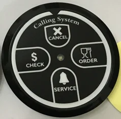 

Restaurant wireless calling system transmitter, 4 Keyboard Pocsag call button, compatible with Pocsag pagers, TX: 402-470Mhz