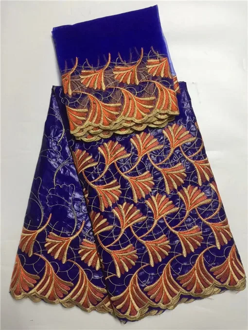 African Bazin Riche Lace Fabric With beads For Sewing Embroidered 5yards+2yards(LJ-12-17 |