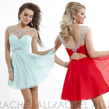 Nach Maß Sheer U-ausschnitt A-linie Cocktailkleider 2016 Pailletten Perlen Applique Zipper Zurück Falten Kurzes Cocktailkleid