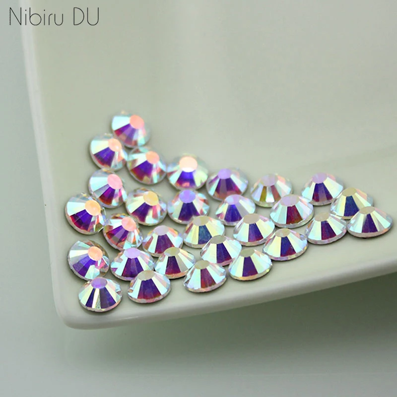 

Top quality SS3-SS30 Hot-fix glass Rhinestone flatback crystal loose strass clothes decoration accessaries