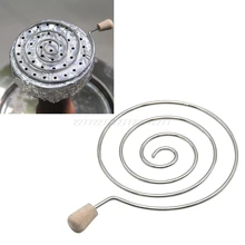 Металлический вихревой держатель угля для кальяна угольный фильтр Шиша аксессуары для чаши щит с деревянной ручкой Je29 19 Прямая поставка
