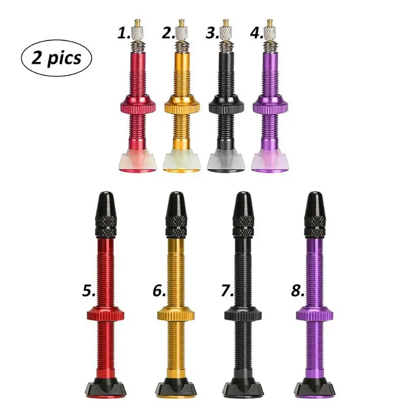 

2pcs 40/60mm MTB Road Bike Extender Valves Ultra-light Aluminum Tubeless Presta Valve Core for Bicycle Tubeless Tire Bike Parts