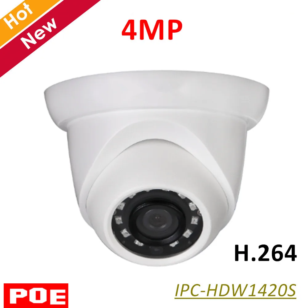 DH английская прошивка IPC HDW1420S 4MP IR Eyeball сетевая камера с POE ip Мини купольная