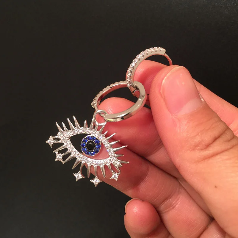 Bohemia Luck Eyes Маленький Комплект сережек для женщин Имитация Ретро Винтаж Кристалл Висячие Hert Love Серьги ювелирные изделия Brincos