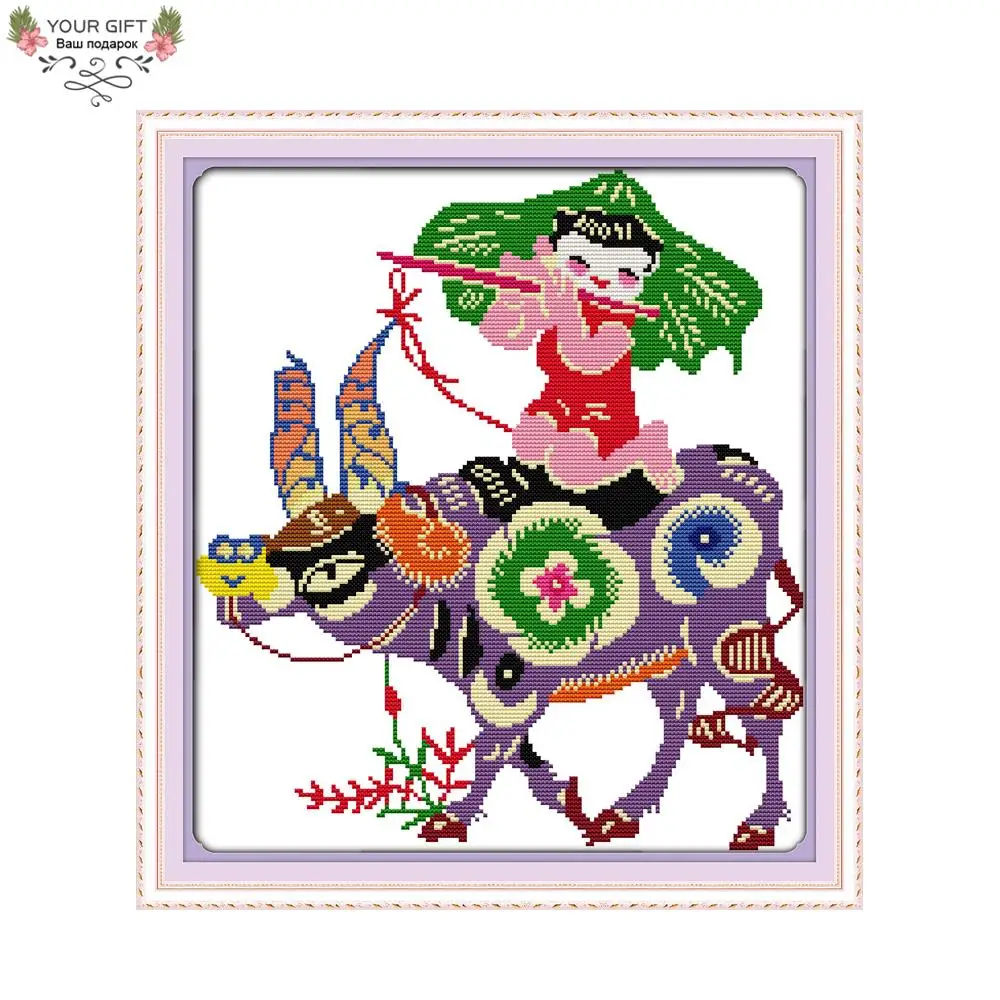 Economici Gioia Domenica Home Decor R784 (2) Spedizione Gratuita 14CT 11CT Contato e Timbrato Pastorello Cucito Ricamo Croce Stitch kit