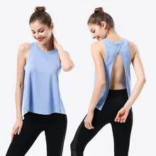 Women Open Back Yoga Tank Top Shirts Sleeveless Off Shoulder Sport Fitness T Shirt Backless Crop Tops Racerback Gym Workout Women Open Back Yoga Tank Top Shirts Sleeveless Off Shoulder Sport Fitness T Shirt Backless Crop Tops Racerback Gym Workout