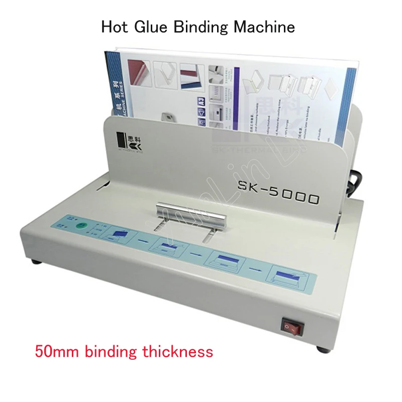 Hot Glue Binding Machine 50mm paper thickness SK5000 Desktop paper
