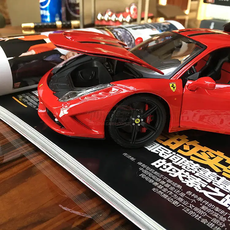 Литой металл 1/18 Fine Edition Supercar 458 Speciale Настольный дисплей коллекция моделей игрушек для детей