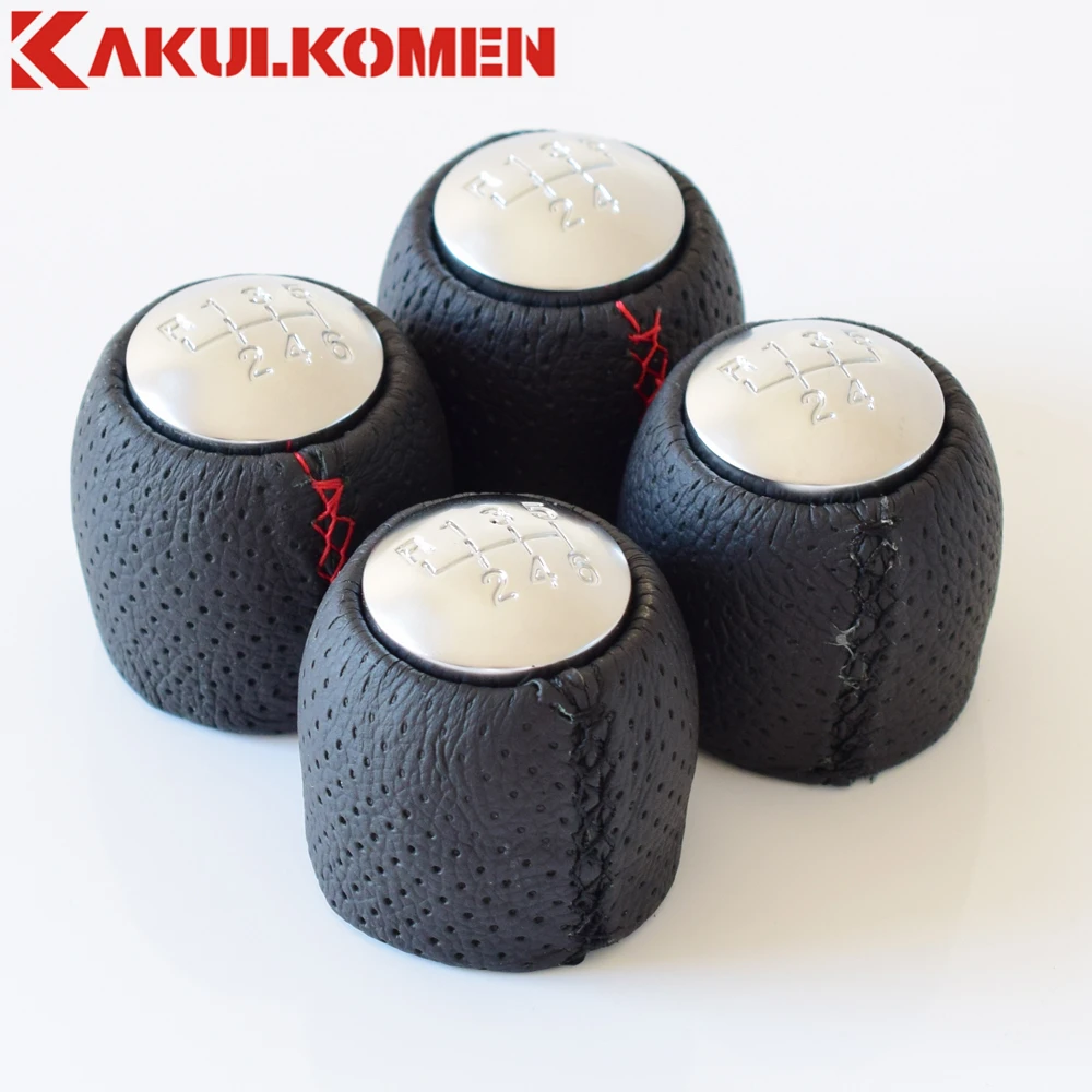 

5/6 Speed Red Black Stitching Car Handle Manual Black Gear shift knob stick head ball for ALFA ROMEO 159 BRERA SPIDER (05-11)