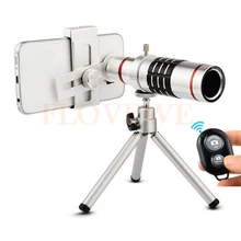 HD Mobile phone lens kit Universal Clip 18x Zoom Optical Telescope Telephoto Lens With Tripod Bluetooth Control For Cell phone