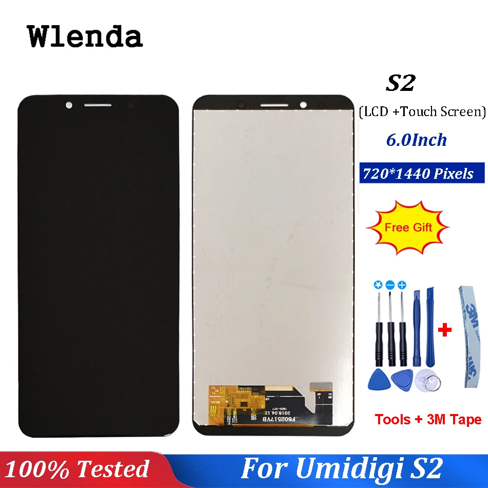 

For UMI Umidigi S2 F602517VB LCD+Touch Screen 100% Original LCD Digitizer Glass Panel For UMI S2+tool