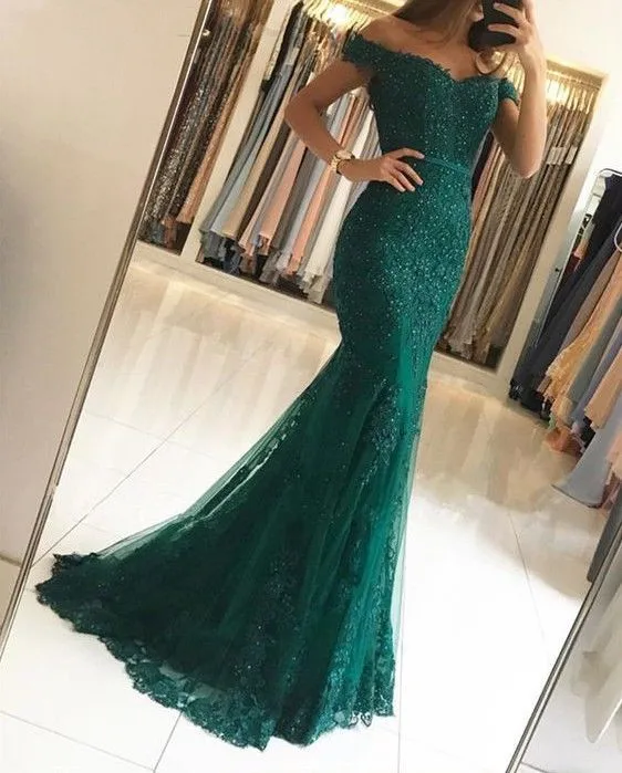 Dark-Green-Mermaid-Evening-Dresses-2021-Off-The-Shoulder-Prom-Dress-Beading-Lace-Robe-Soiree-Longue