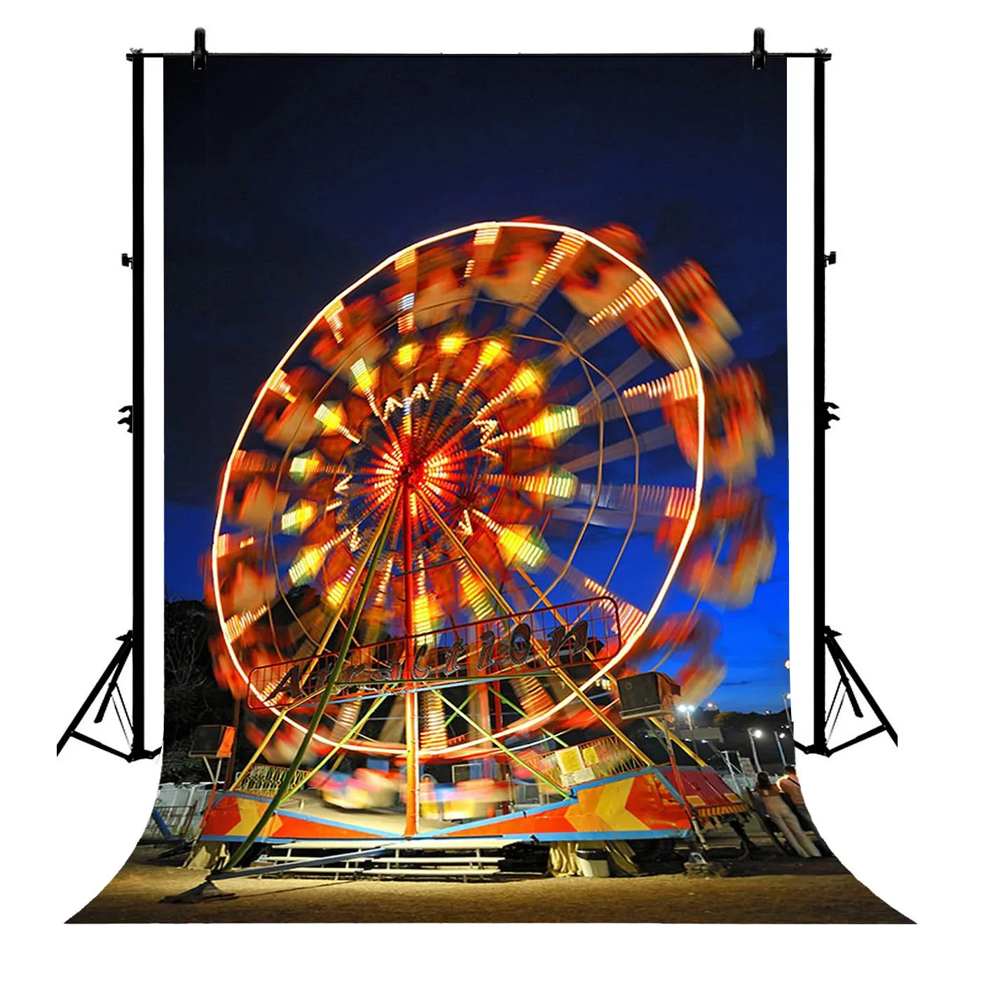 

5x7ft Amusement Park Ferris Wheel Polyester Photo Background Portrait Backdrop