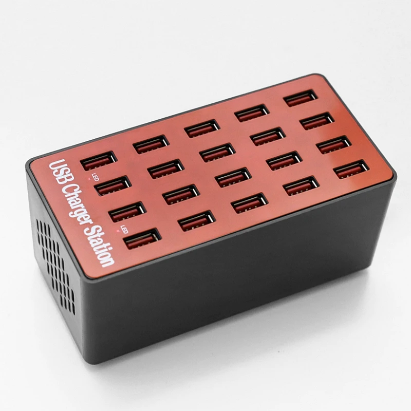 

Phone Fast USB Smart Charger 20 USB Ports Output 5V Fast Charging Station Power Adapter for Tablet Laptop Camera