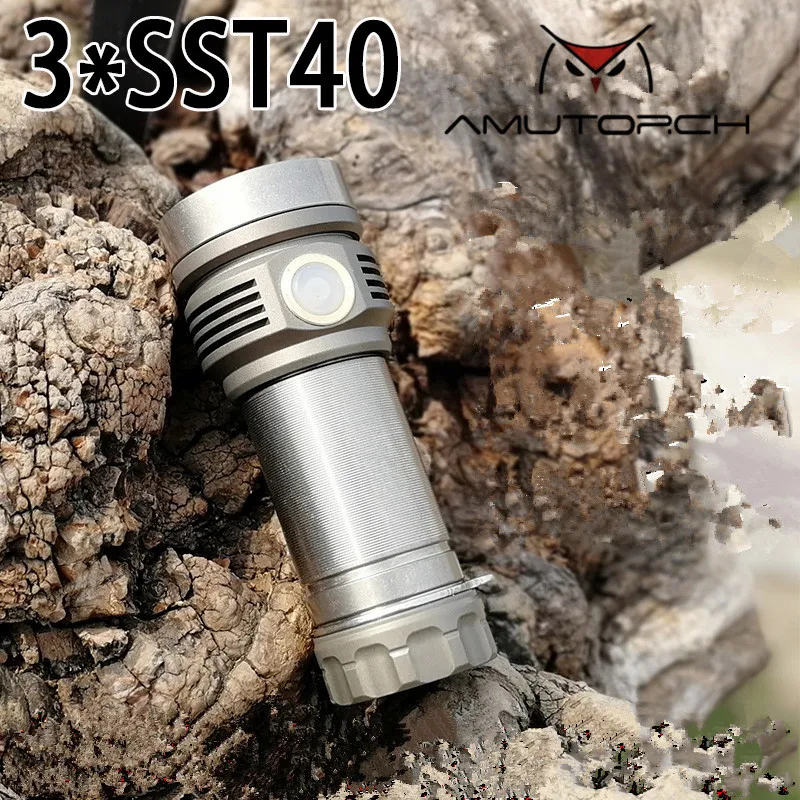  Amutorch X9 3* SST40 LED 4500 lumens Stepless Dimming powerful torch USB magnetic rechargeable tita - 32933877859