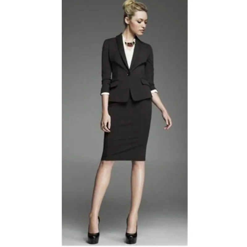 13        88       Women's elegant slim suit skirt women's business formal suit women's suit two-piece suit (jacket + skirt) support customization