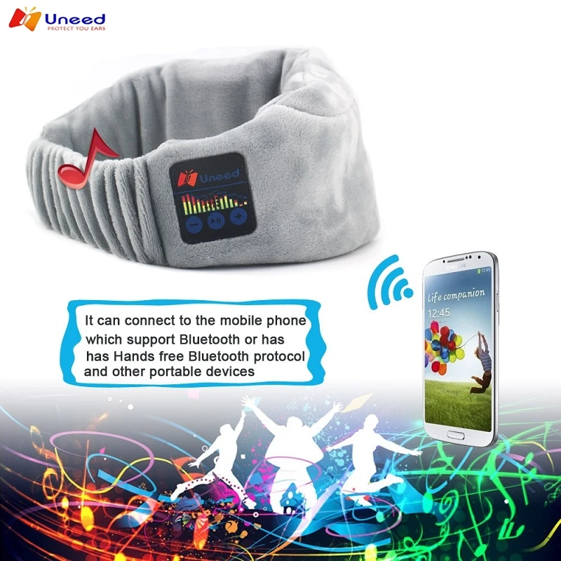 Продажа Uneed Беспроводной Bluetooth оголовье спальный наушники сна наушников Комплект Йога гарнитура маска для глаз для телефона