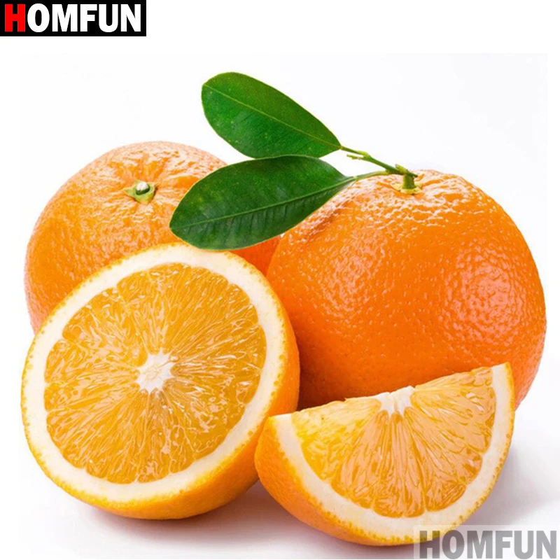 Алмазная живопись HOMFUN A16286 фрукты orange картина с полными квадратными/круглыми