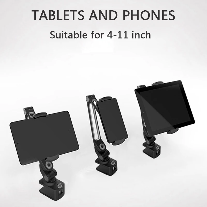 Алюминий планшетный стол кровать крепление ленивый стенд Регулируемая сотовый телефон Длинная рука держатель для iPad 4 2018 Pro