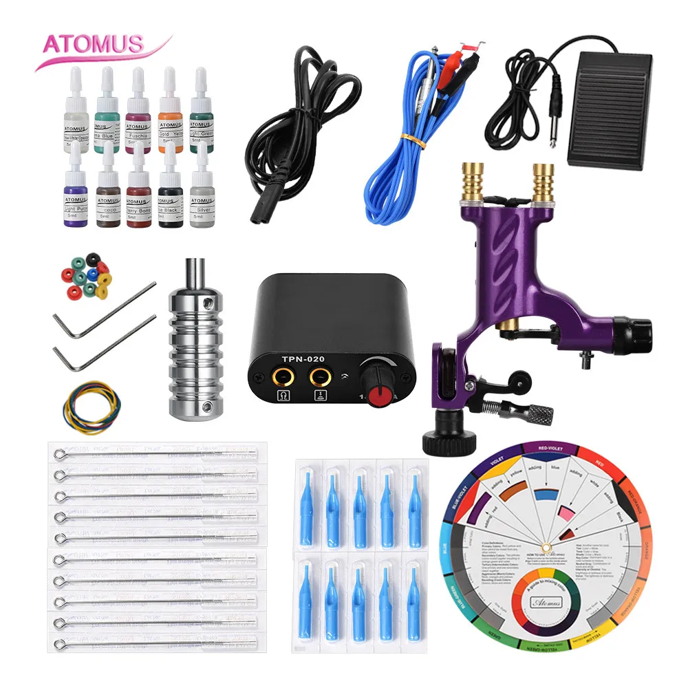 

Rotary Tattoo Machine Pro Rotary Tattoo Machine Shader Liner Accessories Pen Kit Gun Set Complete Rotary Liner Shader Motor Set