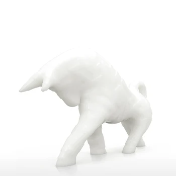 

Tooarts Bull Figurines Indoor Home Decor 3D Printed Bull Sculpture Animal Desk Tabletop Statue Crafts Decorative Art Collection