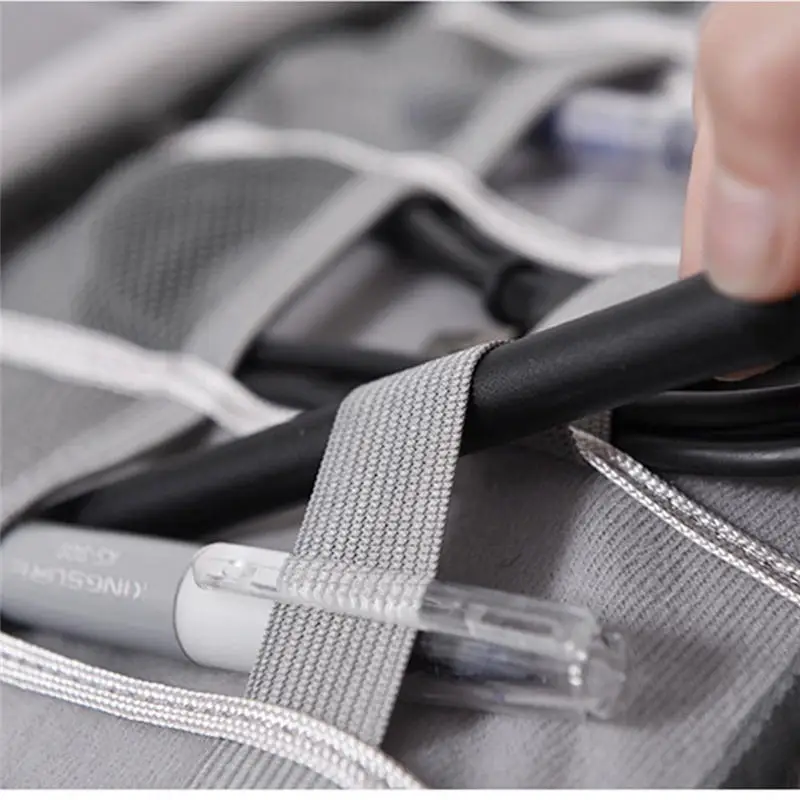 Сумка для хранения цифровых аксессуаров серый Дорожный Чехол наушников с USB