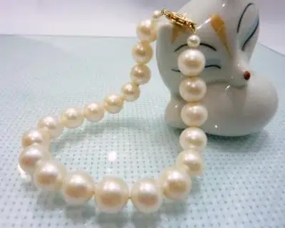 

natural round south sea 10-11mm white pearl bracelet 7.5-8