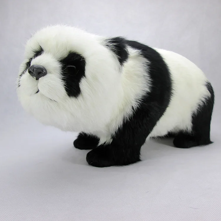 simulation cute panda 43x19x21cm model polyethylene&furs panda model home decoration props ,model gift d497